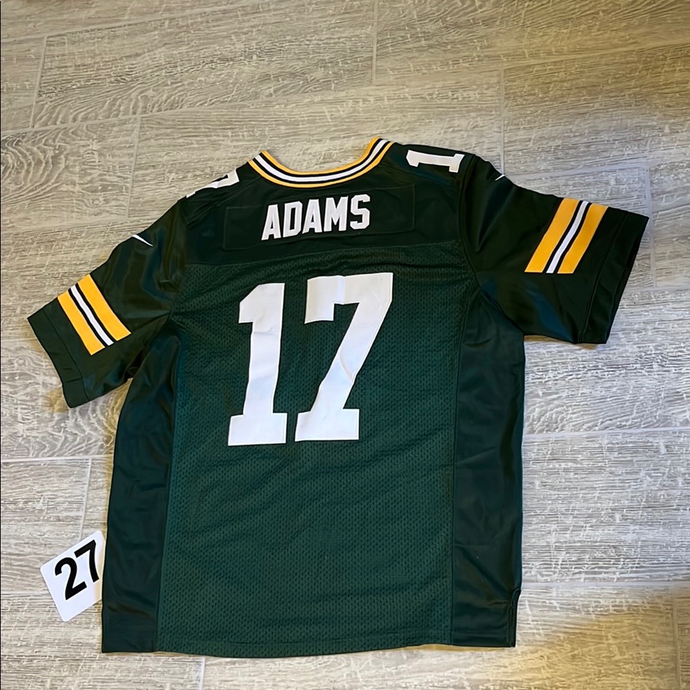 Green Bay Packers Adams Jersey Nike On Field Sewn Numbers & Letters Adult 40 M